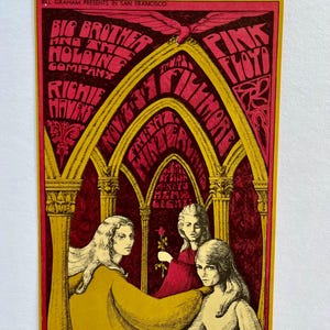 Big Brother & Pink Floyd Winterland Arena 1967 Bonnie MacLean BG-91 Postkarte