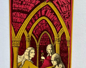 Big Brother & Holding Company Pink Floyd Winterland Arena 1967 Bonnie MacLean BG-91 Postcard