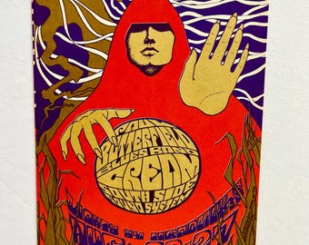 Carte postale originale crème Fillmore Auditorium 1967 Jim Blashfield