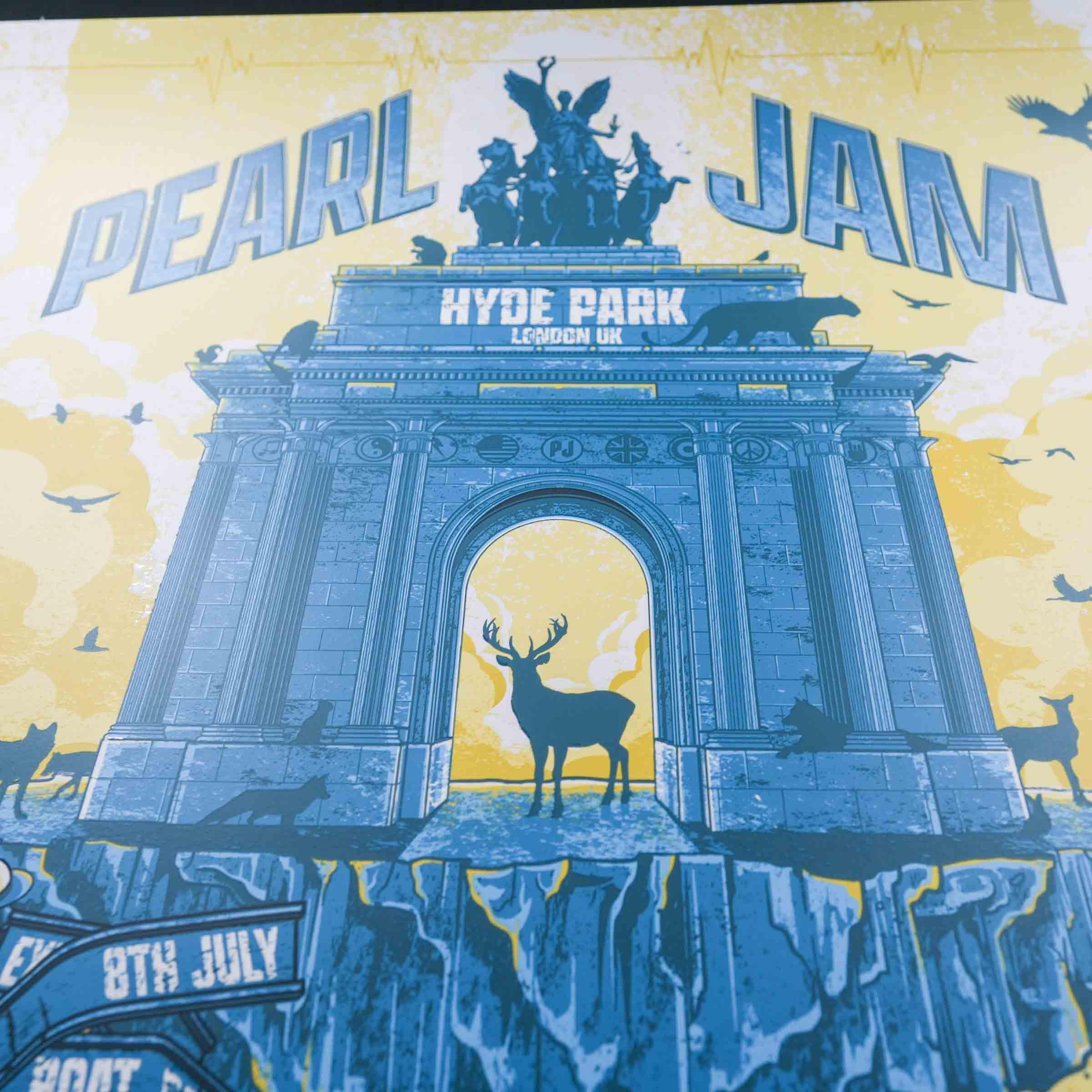 Josh Townshend Pearl Jam 2022 London Concert Poster - Etsy