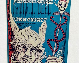 Grateful Dead Fillmore West 1968 Lee Conklin BG-144 Carte postale originale