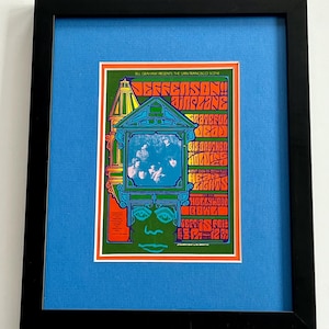 Umrahmt von Grateful Dead Jefferson Bowl 1967 BG-81 Original Postkarte Herb Greene Jim Blashfield