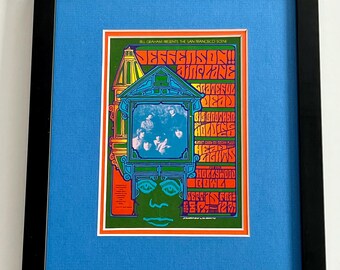 Carte postale encadrée Grateful Dead Jefferson Bowl 1967 BG-81 Herb Greene Jim Blashfield