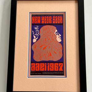 Grateful Dead Jefferson Airplane Fillmore Theater 1966 BG-37 Original Postkarte Wes Zement
