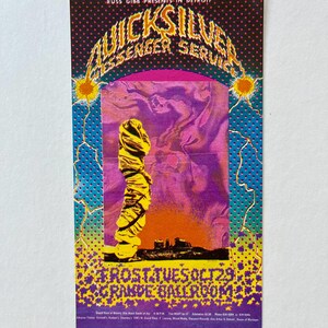 Carl Lundgren Quicksilver Messenger Service 1968 Grande Ballroom Oryginalna pocztówka