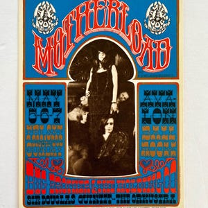Big Brother & Holding Company Avalon Ballroom 1967 Bob Seidemann Rick Griffin Cartão postal original