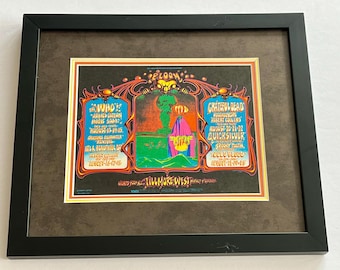 Carte postale encadrée Grateful Dead The Who Fillmore West 1967 BG-133 Alton Kelley Stanley Mouse