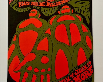 Bo Diddley Fillmore Auditorium 1967 BG-71 Bonnie MacLean Cartel original del concierto
