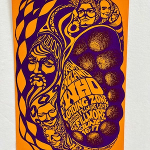 The Who Fillmore Theater 1967 Bonnie MacLean BG-68 Original Postkarte