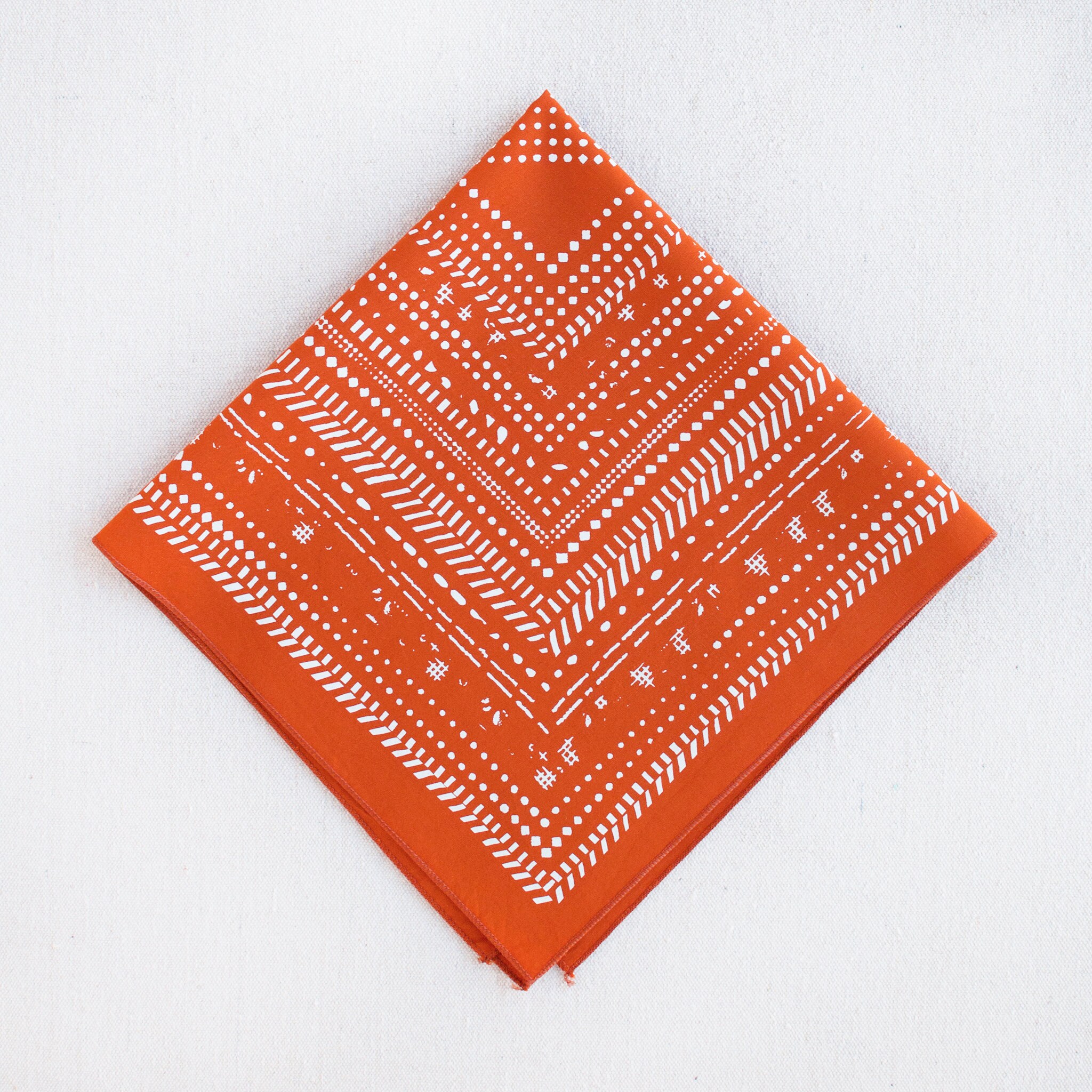 100 % Cotton and Made in USA Bandana,marmalade Orange, Modern