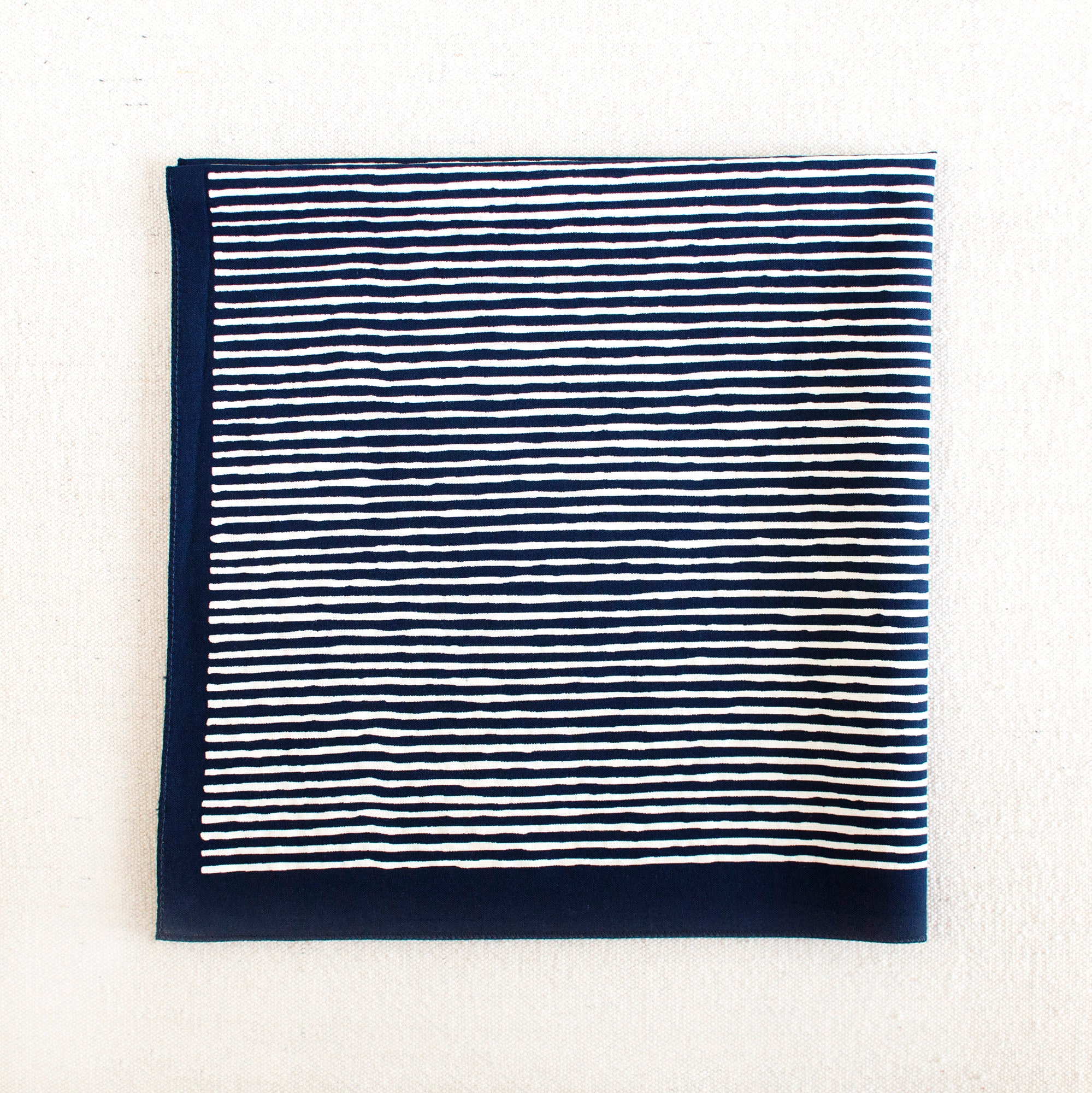 Navy Striped Bandana, 100% Cotton Made in USA, Bandana for