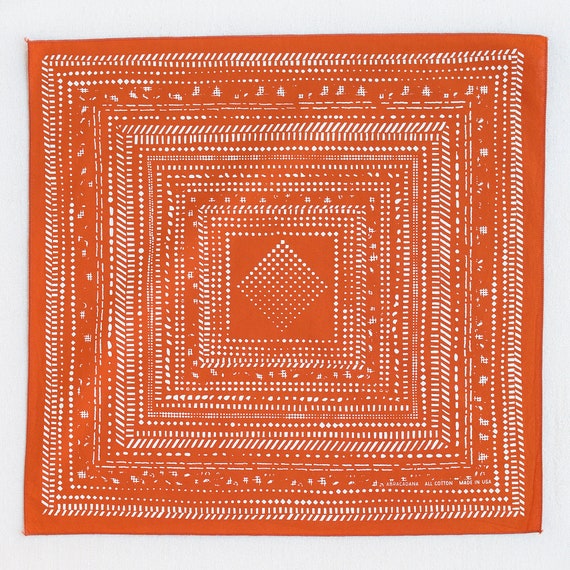 100 % Cotton and Made in USA Bandana,marmalade Orange