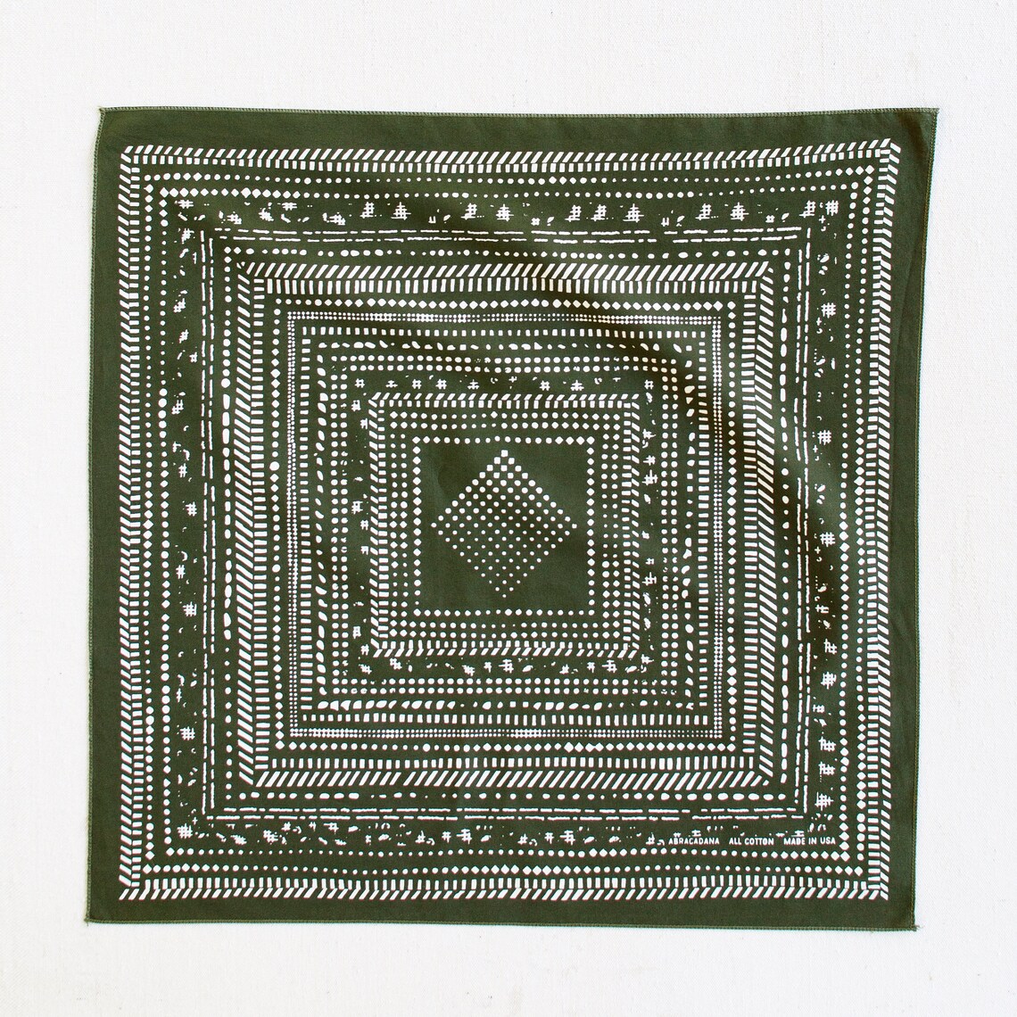 Olive Green Bandana Modern Halftone Print 100 % Cotton and - Etsy