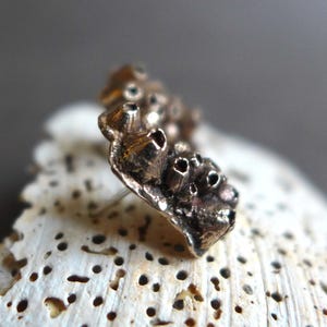 Textured Bronze Barnacle Earrings, Cast from Real Shell Beach Lover Nautical Jewelry