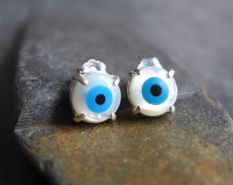 Turkish Evil Eye Protection Spiritual Earrings Studs Posts