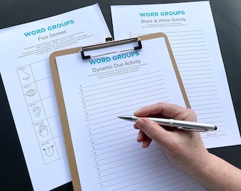 Dementia Activity: Word Group Game for Seniors (Digital Download)