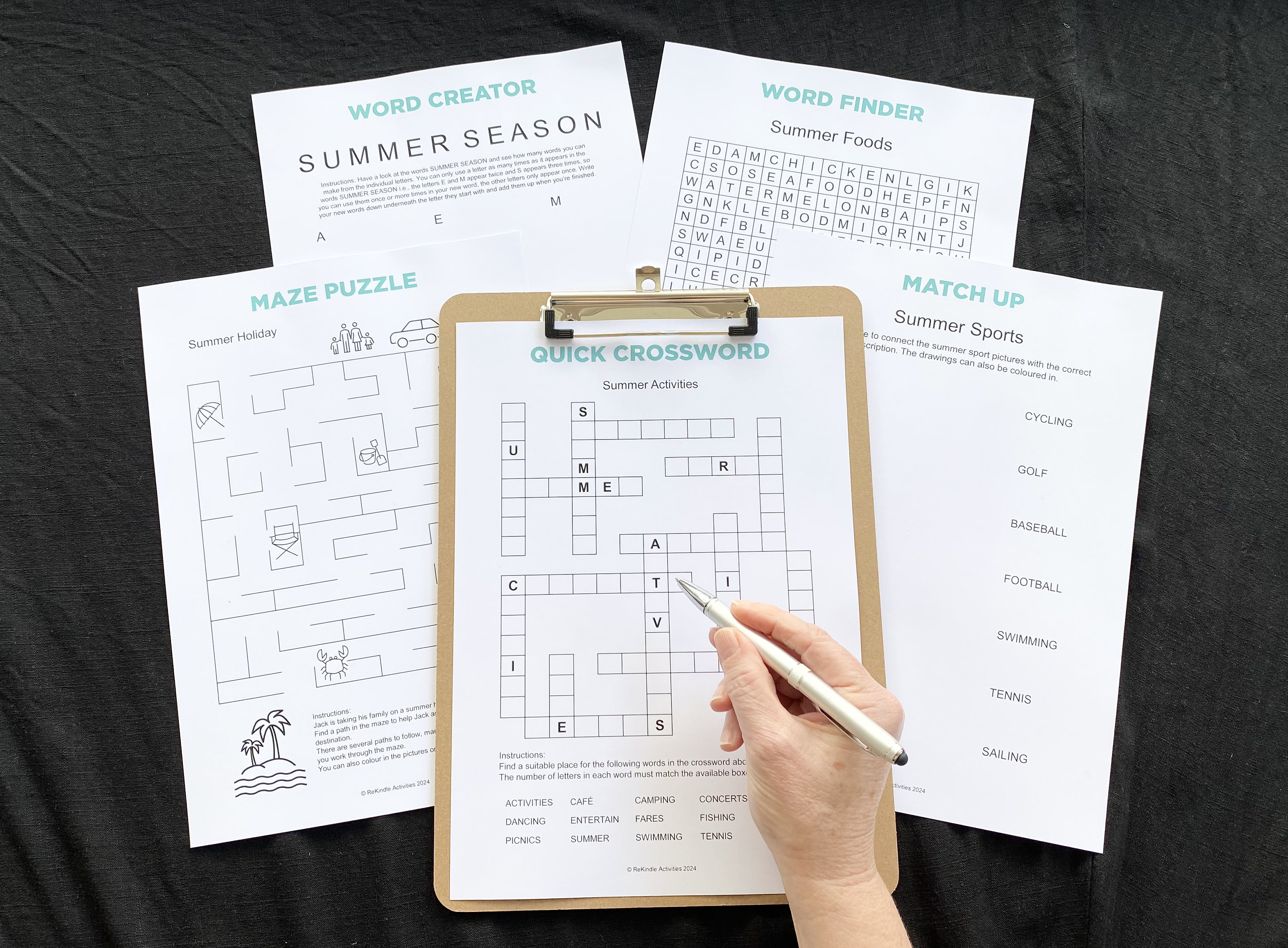 Summer Activities for Seniors: Dementia Games, Puzzles (digital