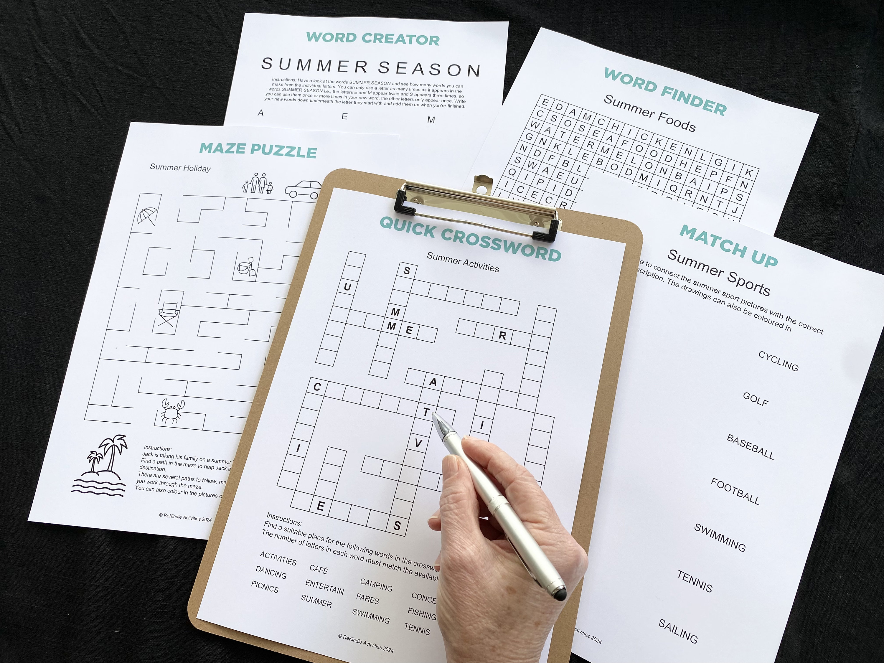 Summer Activities for Seniors: Dementia Games, Puzzles (digital