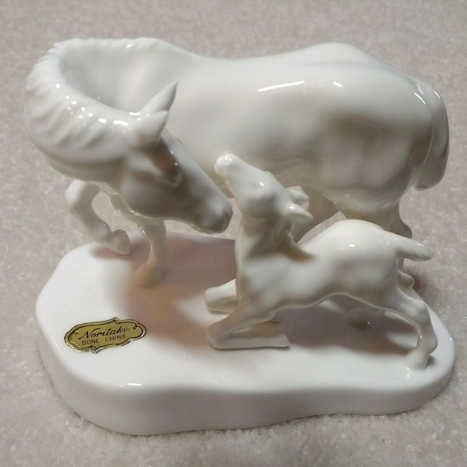Noritake Quarter Horse Figurine Mare and Foal Bone China Ltd Etsy