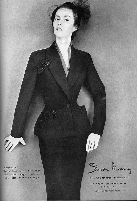 VINTAGE 1950s tailored blazer by Simon Massey bla… - image 7