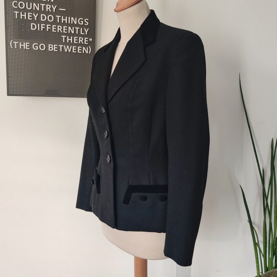 VINTAGE 1950s tailored blazer by Simon Massey bla… - image 2