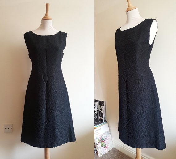 VINTAGE Simon Massey 1960s chic little black dress