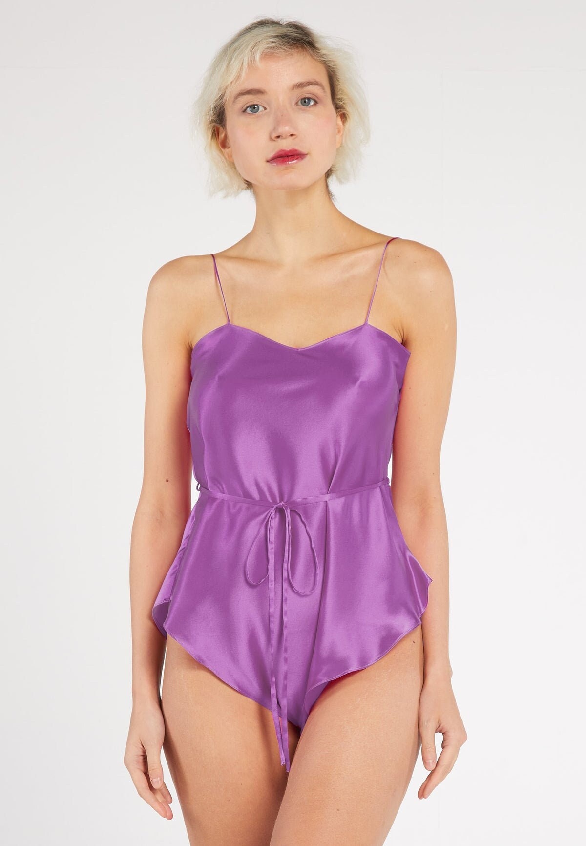 Purple Silk Teddy 