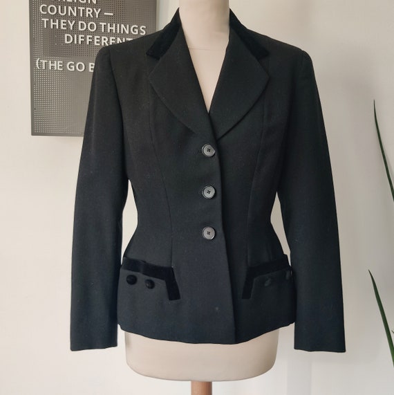 VINTAGE 1950s tailored blazer by Simon Massey bla… - image 1