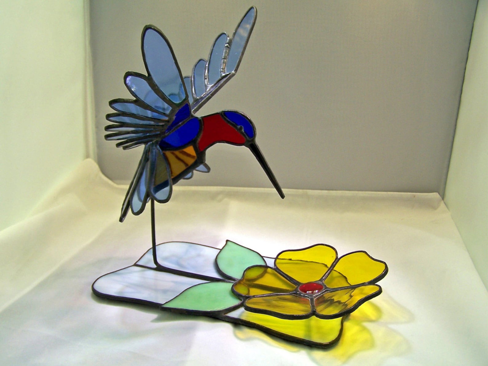 SALE Hummingbird 3D Stained Glass Sculpture Etsy