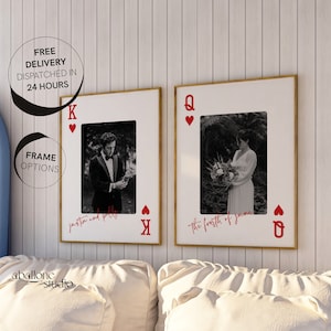 Benutzerdefinierte Duo-Karte Hochzeitsdrucke Sentimental 1st Jahrestag Geschenk Vegas Braut und Bräutigam über Bett-Dekor-Papier-Hochzeits-Album-Geschenk