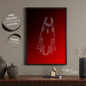 Runescape Max Cape Print Video OSRS Games Gifts for Him Gradient Pixel Art Old School Runescape Gamer Gifts