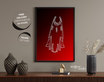 Runescape Max Cape Print Video OSRS Games Gifts for Him Gradient Pixel Art Old School Runescape Gamer Gifts
