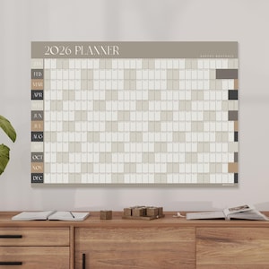 2026 Wall Planner A2 Calendar Large Yearly Monthly Calendar Daily Planner Family Gift for Christmas Travel Planner Minimalist Desk Calendar