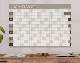2026 Wall Planner A2 Calendar Large Yearly Monthly Calendar Daily Planner Family Gift for Christmas Travel Planner Minimalist Desk Calendar