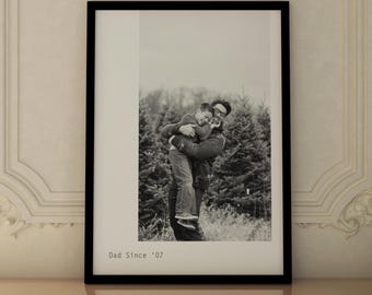 Custom Fathers Day Gift Dad Personalised Photo Print First Fathers Day Card Present for Dads Gift from Kids Custom Photo Card