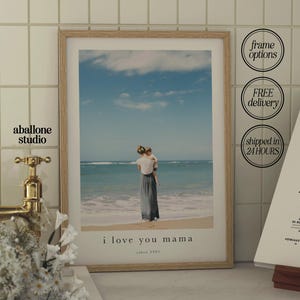 Personalisiertes Muttertagsfotodruckgeschenk mit individuellem Text, Andenken an ein Familienfoto für die Muttertagskarte