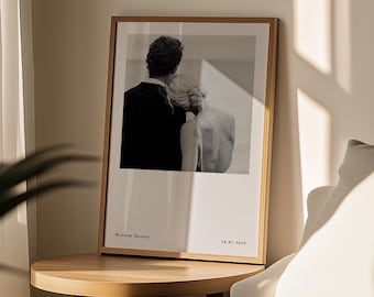 Personalised Wedding Photo Print, Custom Anniversary Gift for Couples