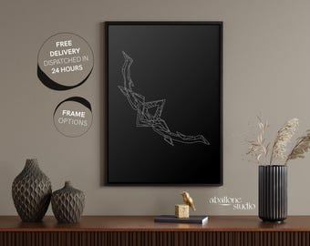 Runescape Bow Of Faerdhinen Print BOWFA Video OSRS Games Gifts for Him Gradient Pixel Art Old School Runescape Gamer Gifts