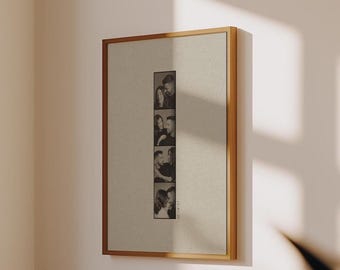 Personalised Photo Booth Strip Inspired Print Custom photo 1st Anniversary Gift Paper Anniversary Print Sentimental Valentines Day Gift