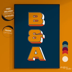 Personalisierter Retro Buchstabe-Druck Benutzerdefinierter Name Poster Wanddekor Paar Geschenk Druck Minimal Unsere Namen Jahrestagsgeschenk für Ihn für Sie