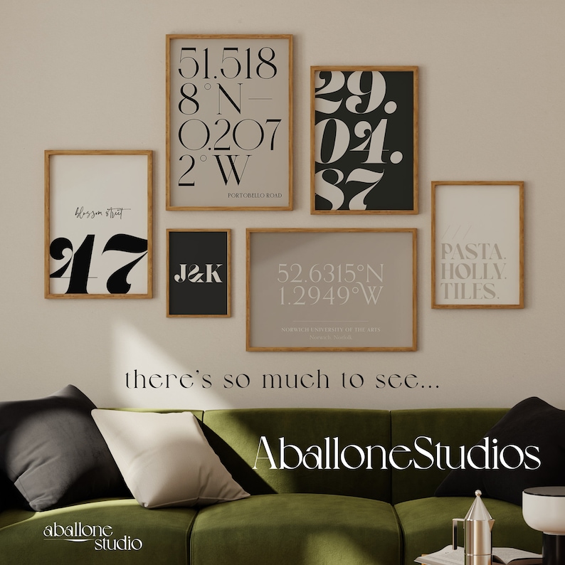 Custom Initial Print Letter Poster Wall Decor Couples Name Gift Print