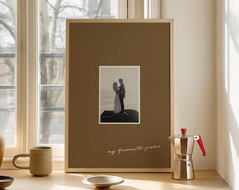 Personalised Couple Photo Print with Custom Text Engagement Gift 1st Anniversary Wedding Gift Paper Anniversary Print Family Frame present