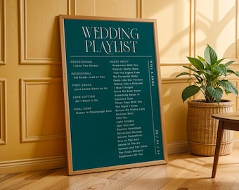 Custom Wedding Song Playlist Print: First Anniversary Paper Gift