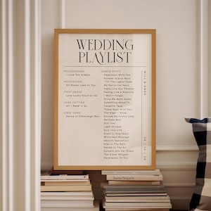 Benutzerdefinierte Hochzeits-Playlist-Song-Druck Personalisierte Hochzeits-Playlist Erste Tanz-Song-Zeichen Einzigartiges Hochzeitsgeschenk Erster Jahrestag Papiergeschenk