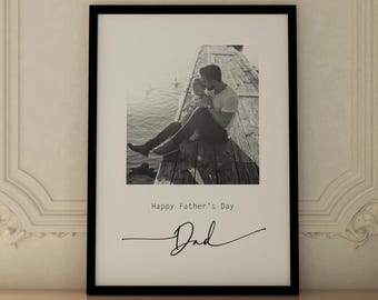Personalised Dad Print Fathers Day Gift Custom Daddy Photo Print First Fathers Day Card Present for Dads Gift from Kids Custom Photo Card