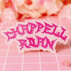 May include: Pink sticker with the words "DOPE AF" in a black metal font.