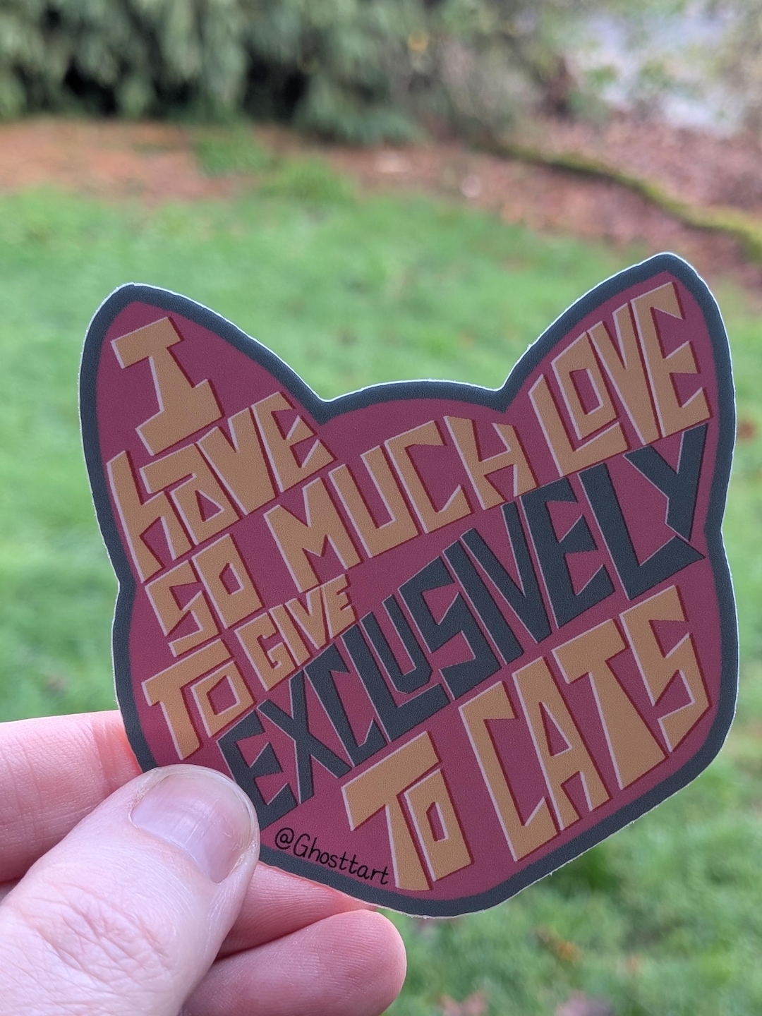 So Much Love to Give, Exclusively to Cats Sticker - Etsy