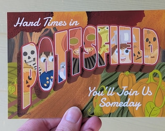 Over the Garden Wall Inspired - Pottsfield Postcard