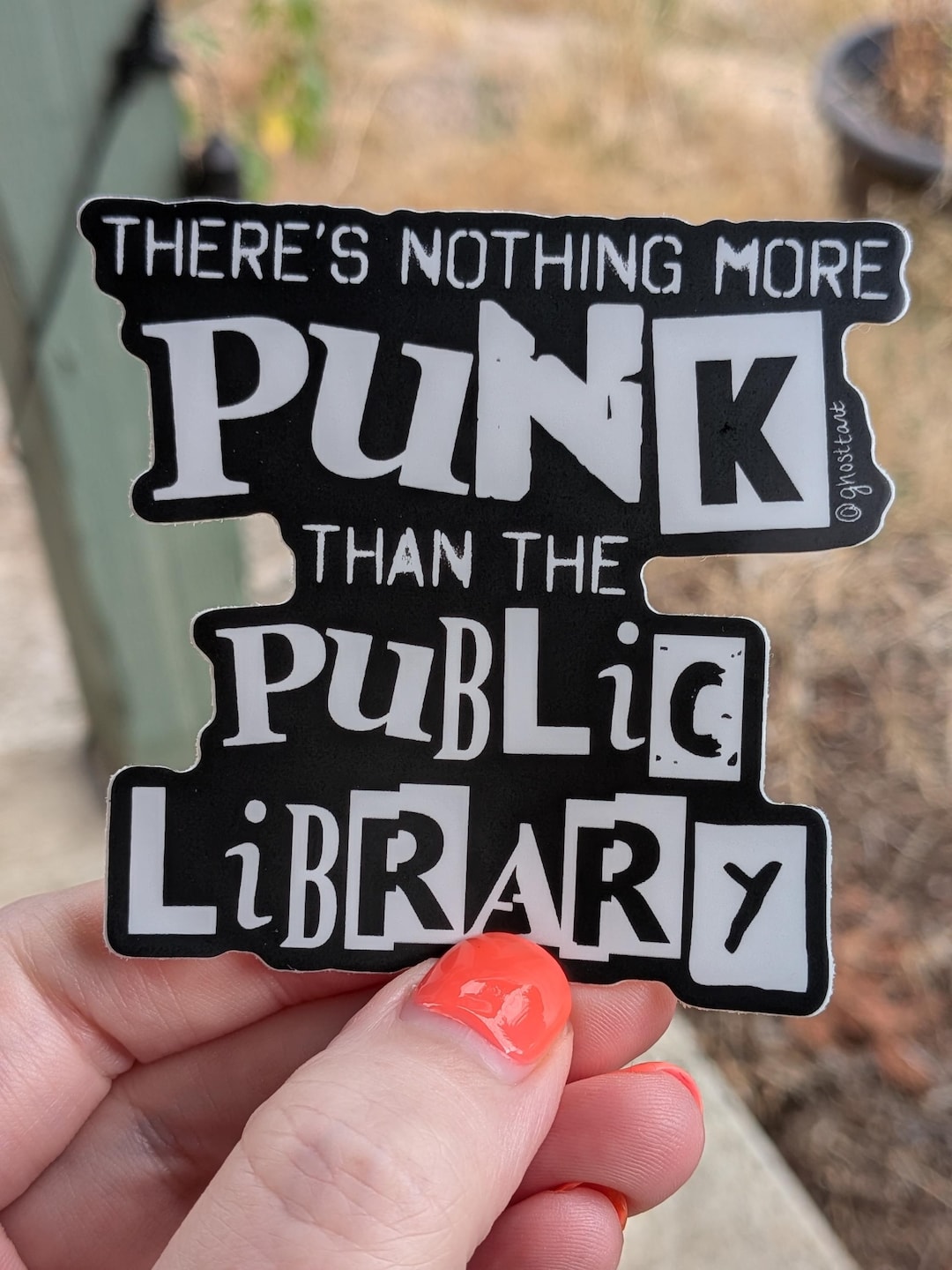 Punk Sticker - the Public Library - Etsy