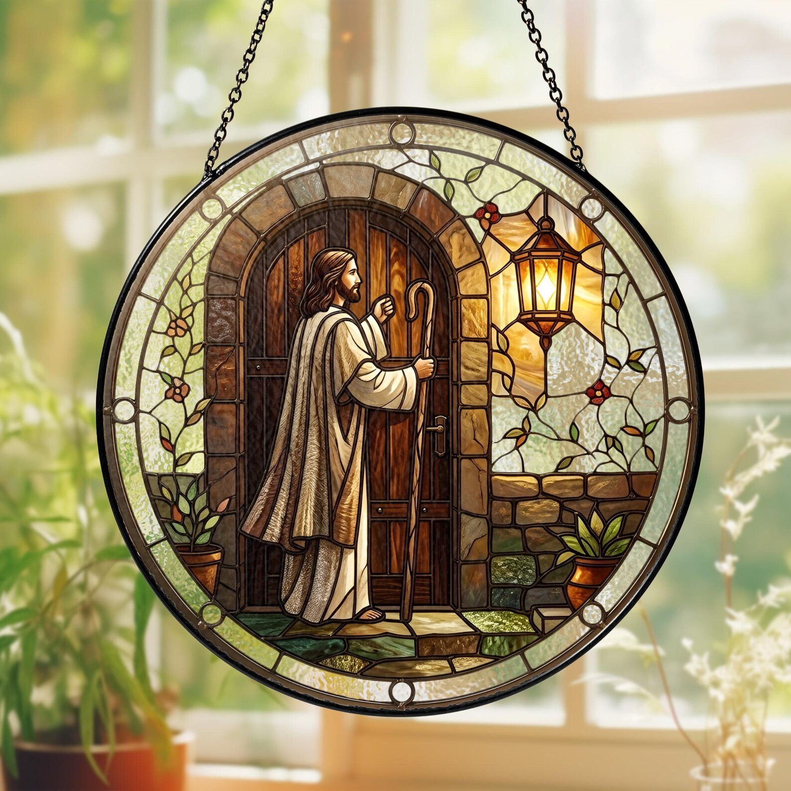 Jesus Stained Glass Suncatcher